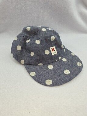 Best Made Co. Polka Dot Chambray Hat with Red X Made Tag OS Hatbox